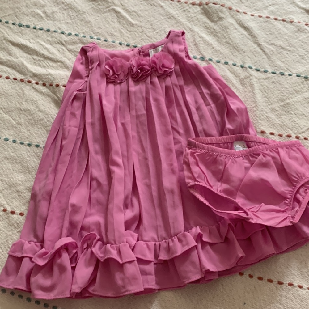 Pink pleated Dress